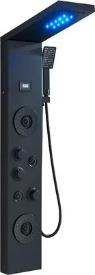 Productafbeelding van Douchekraan, digitaal temperatuurdisplay, LED-verlichting, zwart, model 8049