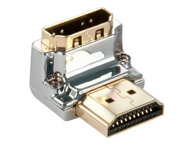 Produktbild von LINDY Adapter HDMI CROMO 90 Grad M/F "Runter