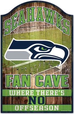 Produktbild von NFL Seattle Seahawks Fan Cave No Off Season Wood Sign Holzschild Holz 43x28cm