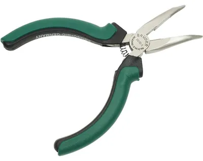 Immagine prodotto di BRÜDER MANNESMANN GREEN LINE M 1070-5 BRÜDER MANNESMANN Spitzzange "Elektronik", gebogen, 125 mm