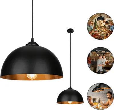 Zdjęcie produktu dla TolleTour lampa wisząca Lampa wisząca średnica 30cm E27 metal Nowoczesna lampa, bez żarówki