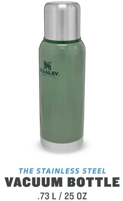 Obrázok produktu pre Stanley Adventure nerezová vákuová fľaša 739 ml / 25OZ Hammertone Green - Termoska z nehrdzavejúcej ocele | Neobsahuje BPA | Udržuje horúce alebo studené | Viečko slúži ako pohár na pitie