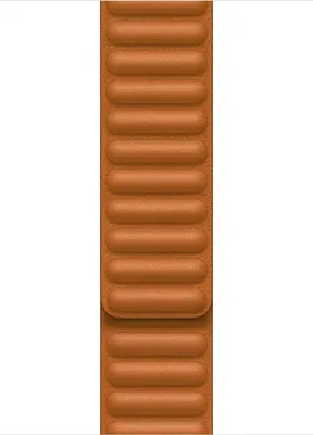 Image de Bracelet Apple Leather Link pour Apple Watch | 44/45/46/49 mm - Taille S/M - Marron doré