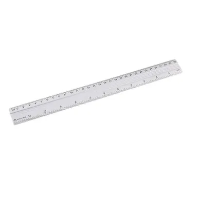 Produktbild von D.RECT 30 cm Lineal aus Aluminium | für Schule Büro Zuhause |silber