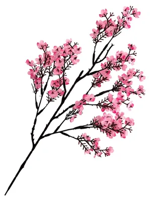 Produktbild von Künstliche Pflaumenblütenzweige, 50 cm (19,6 Zoll), künstliche Winterblüte mit langem Stiel, für Hochzeiten, Zuhause, Büro, Schlafzimmer, Partys, Tischdekoration