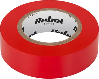 Image de Rebel NAR0432, ruban adhésif isolant en PVC, 19 mm x 18 m, rouge