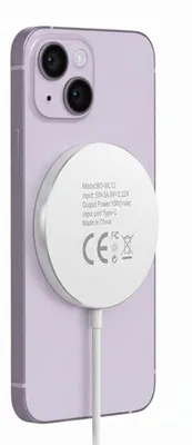 Image de Mayaxess, chargeur MagSafe magnétique 15 W pour iPhone 14 Plus, blanc
