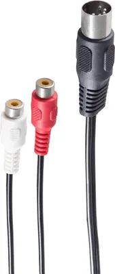 Produktbild von shiverpeaks BS10201 Audio-Kabel 0,2 m DIN (5-pin) 2 x RCA Schwarz (BS10201)