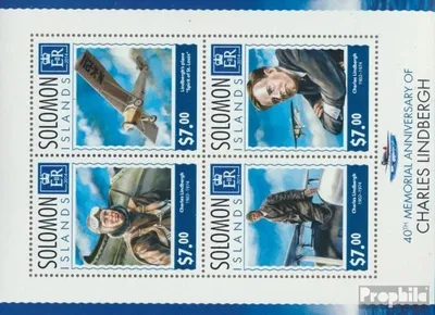 Produktbild von Briefmarken Salomoninseln 2014 Mi 2562-2565 Kleinbogen (kompl. Ausg.) postfrisch Karl Lindbergh