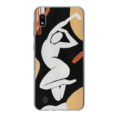 Produktbild von MuchoWow® Handyhülle Schutzhülle Hülle für Samsung Galaxy A10 Frau - Silhouette - Grau Silikon Softcase Handy Hülle - Schutzhülle