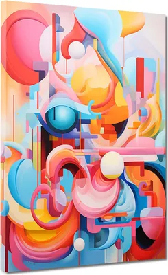 Produktbild von Abstrakte Kunst Colour Wandbild Leinwandbild Kunstdruck XL Wanddeko: 40x60x2cm