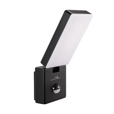 Image de Maclean PIR Détecteur de mouvement Lampe LED noire 10W IP65 800lm 4000K MCE516 B