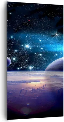 Produktbild von Bild auf Leinwand - Leinwandbild - Kosmos Planet - 65x120cm - Wand Bild - Wanddeko - Wandbilder - Leinwanddruck - Bilder - Kunstdruck - Wanddekoration - Leinwand bilder - Wandkunst - PA65x120-3575