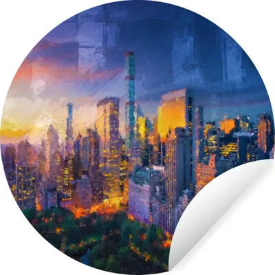 Produktbild von MuchoWow® - Wand Kreis - Wand Bild - Foto Tapete - Selbstklebende - Wohnzimmerdekoration - Wand Dekoration - Kinderzimmer