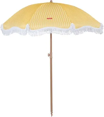 Image de Grand parasol, idéal pour la plage, la piscine, le jardin et le balcon, réglable en hauteur et en orientation, protection solaire UPF 50+, polyester, sac de transport inclus, 210 x 180 cm