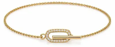 Produktbild von Armband 925 Sterling Silber Glieder Armband vergoldet Damen Zirkonia filigran elegant modern verstellbar Schmuck Geschenk Frauen