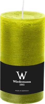 Produktbild von INNA-Glas Votivkerze Aurora, apfelgrün, 19cm, Ø 9,8cm, 155h - Germany - Stumpenkerze