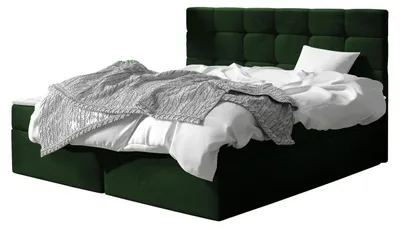 Produktbild von MIRJAN24 Boxspringbett Luanda, Doppelbett mit zwei Bettkästen und Matratze, Ehebett (Farbe: Polo 889, Größe: 140x200 cm)