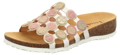 Produktbild von Think! Damen Julia chromfrei gegerbte nachhaltige Pantolette, Bianco/Kombi 1000