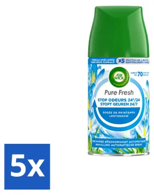 Produktbild von 5 x Air Wick Freshmatic Nachfüller Pure Frühlingstau 250 ml - Vorteilspackung - 5 Stücke