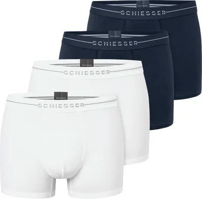 Produktbild von Schiesser 4er Pack Baumwolle Flex Retro Short / Pant Mit Logo-Webgummibund, Perfekter Sitz, hoher Komfort, Elastisches Material
