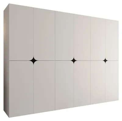 Produktbild von MIRJAN24 Kleiderschrank Espresso 270, Kleiderschrank, Garderobe (Farbe: Weiß, Größe: 270 cm)