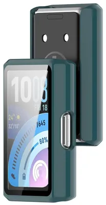 Produktbild von Schutzhülle mit Glas für Huawei Band 11 Pro, Bizon Case Watch Adamo, Grün