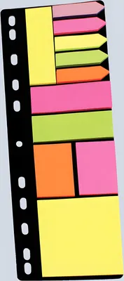 Produktbild von Print Inform Info Sticky Notes Folder Set, Set bestehend aus: Haftmarker, Pfeile, Haftnotizen, sortiert: gelb, pink, orange, grün, rosa