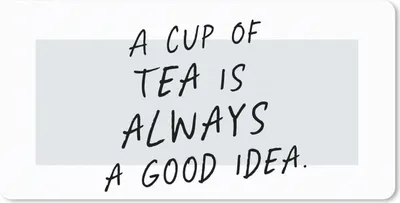 Produktbild von MuchoWow® Schreibtischunterlage Sprichwörter - Eine Tasse Tee ist immer eine gute Idee - Zitate - Tee 80x40 cm - XXL Mauspad - Gaming Mauspad