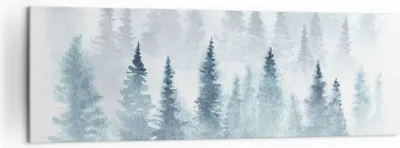 Produktbild von Bild auf Leinwand - Leinwandbild - Bäume Wald Natur - 160x50cm - Wand Bild - Wanddeko - Wandbilder - Leinwanddruck - Bilder - Kunstdruck - Wanddekoration - Leinwand bilder - Wandkunst - AB160x50-3981