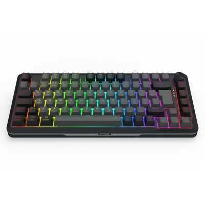 Produktbild von Redragon K681GB-PRO-DE Mechanisches Gaming-Keyboard – 81 Tasten, RGB, Triple-Modus (Kabelgebunden/2,4 GHz/Bluetooth), Hot-Swap, Gasket-Struktur, Schwa