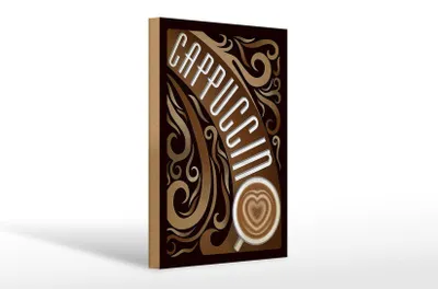 Produktbild von Holzschild Spruch 20x30cm Cappuccino Kaffee