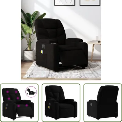 Produktbild von The Living Store Massagesessel Elektrisch Schwarz Stoff