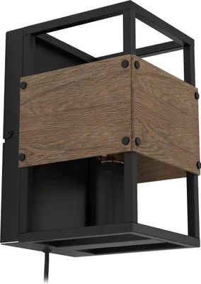 Produktbild von EGLO EVESHAM, E27, IP20, Schwarz, Braun