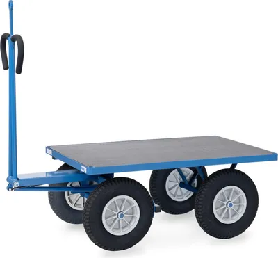 Produktbild von Fetra Handpritschenwagen mit Zugöse und Polyurethanbereifung, 1200x800mm Ladefläche 750kg Tragkraft