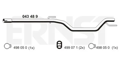 Produktbild von ERNST Abgasrohr Auspuffrohr für OPEL Vectra C Caravan (Z02) 043489