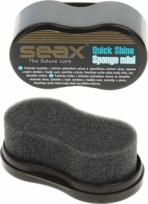Produktbild von Mini Schuhpflege Schwamm mit Schnellglanz für Glattleder, Kunststoffe und Plastik