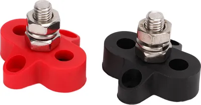 Productafbeelding van 48-V stroomverdeelingsbout, accaardingingspaal, aansluiting op verdeelrails, M8, 5/6 inch