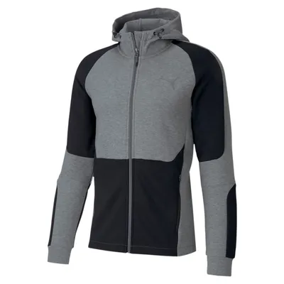 Produktbild von Puma Herren Evostripe Kapuzenjacke - 583467 03 in grau/schwarz, Farbe:Grau, Textil:S