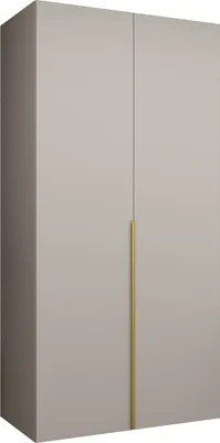 Produktbild von MEBLE KRYSPOL, Kleiderschrank, Schrank 100x202x52, Kaschmir, Griff Gold