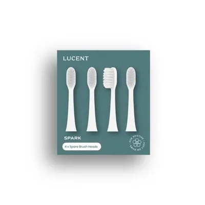 Immagine prodotto di LUCENT Spark Testine di ricambio per spazzolino da denti, 4 pezzi, bianche