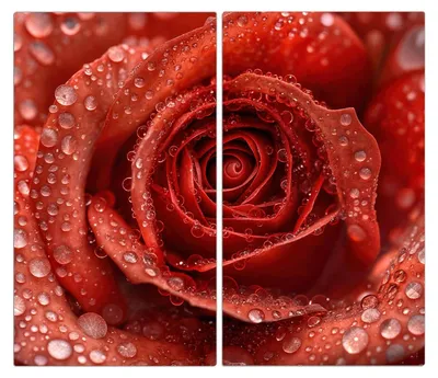 Produktbild von Spritzschutz Herdabdeckplatte Schneidebrett aus Glas Wassertropfen Rose 2-Teilig (60x52cm)