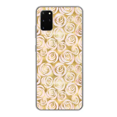 Produktbild von MuchoWow® Handyhülle Schutzhülle Hülle für Samsung Galaxy S20 Plus Marmor - Gold - Rosen - Muster Silikon Softcase Handy Hülle - Hartschale