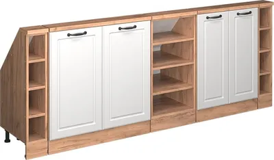Produktbild von Dachschrägenschrank-Set Vicco Rion Weiß Landhaus 5er Set, Model 56051