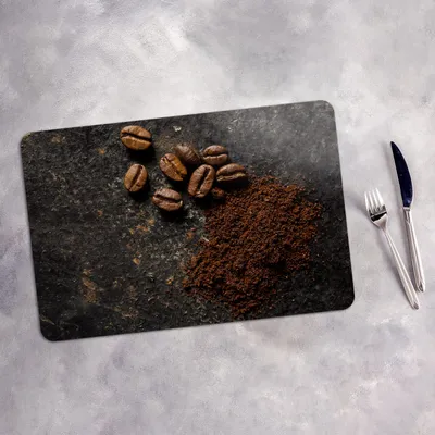 Produktbild von Tischset 4x45x30 cm Platzset Tischmatte Platzmatte Untersetzer - Kaffee und Kaffeebohnen