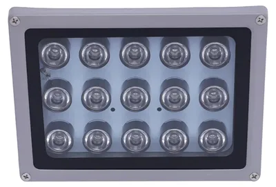 Obrázek produktu pro IR LED reflektor – infračervené osvětlení pro CCTV – dosah 100 m – 15 LED diod – osvětlení pro bezpečnostní kameru – bílé
