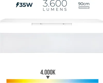Image de Réglette Led Edm 35w éclairage Puissant Lumière Du Jour - Edm