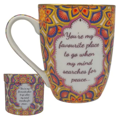 Tasse mit Spruch, Knochenporzellan, Goldrand, 1 Stück
