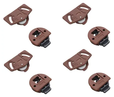 Image de 4 paires de portes coulissantes pour placard, avec rails de guidage