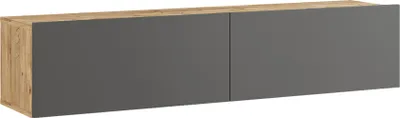 Produktbild von Fernsehtisch 'Lapinlahti' 140 x 31,5 x 29,5 cm Eiche rustikal / Anthrazit